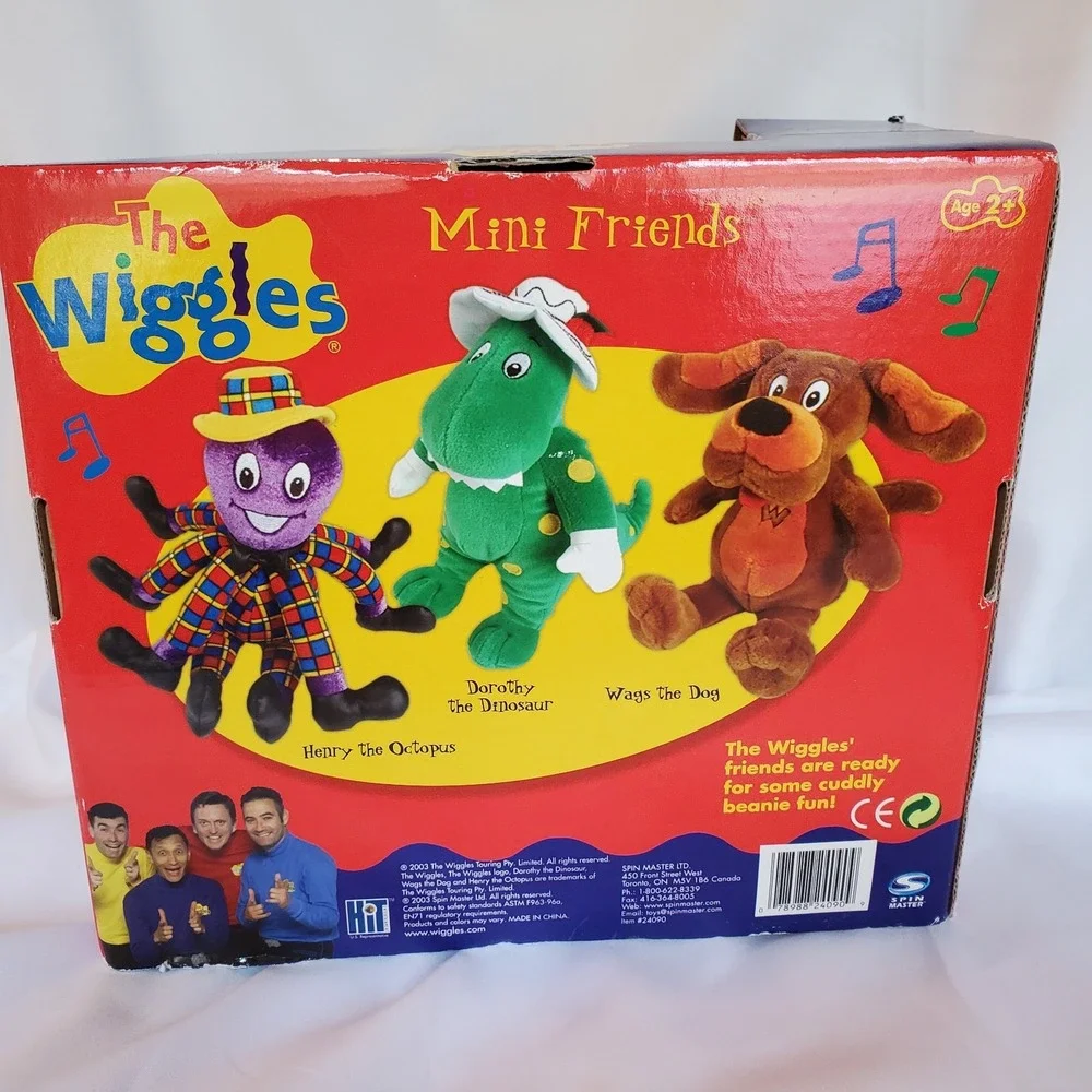 The Wiggles Mini Friends Henry Octopus Dorothy Dinosaur Wags Dog Plush Toys 2003